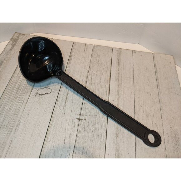 Black Nylon Soup Ladle Spoon Utensil 12" Wide - Picture 1 of 8